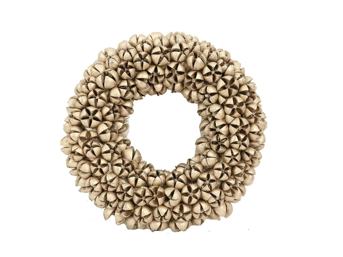 Coroncina glitter champagne cm ø29h6,5