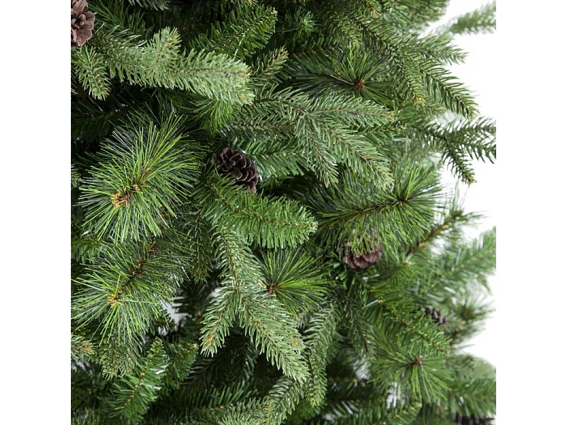 Albero Sinai verde c/pigne cmø117h180 con 1750 rami