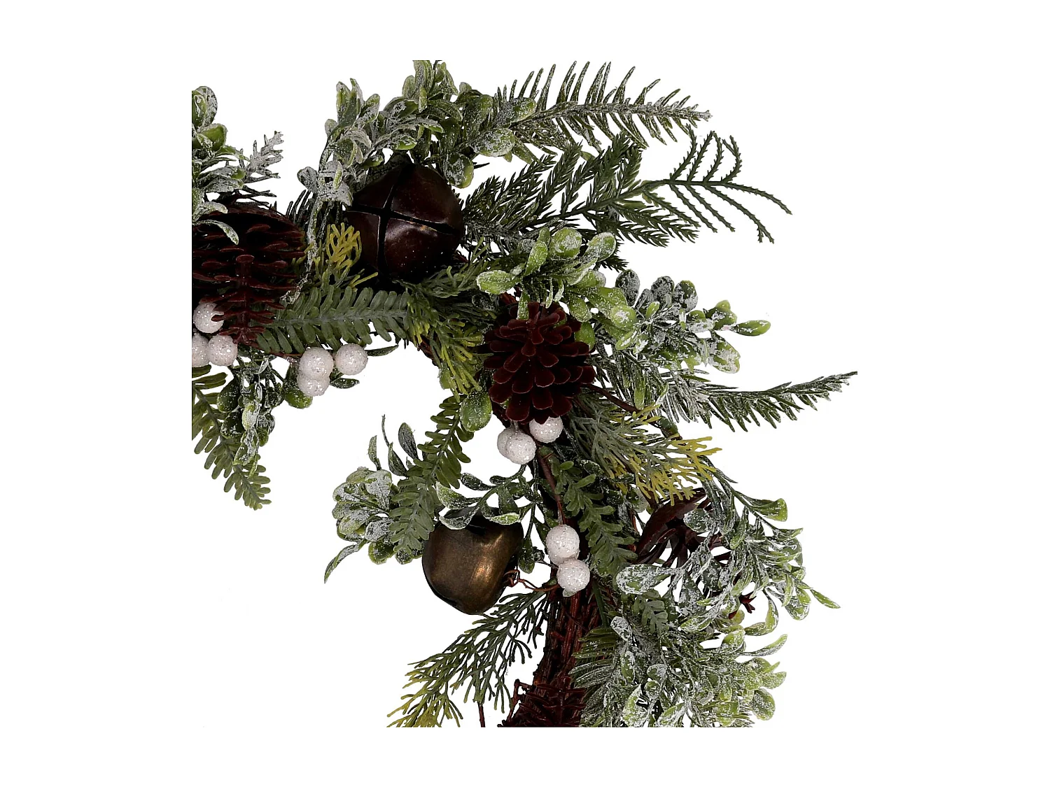 Coroncina verde con campanelli cm ø50x10