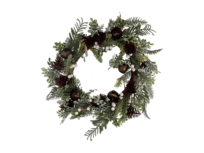 Coroncina verde con campanelli cm ø50x10