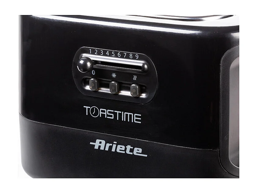 Tostapane con Pinze per 2 fette - 9 Gradi di Doratura - 700 Watt - Nero