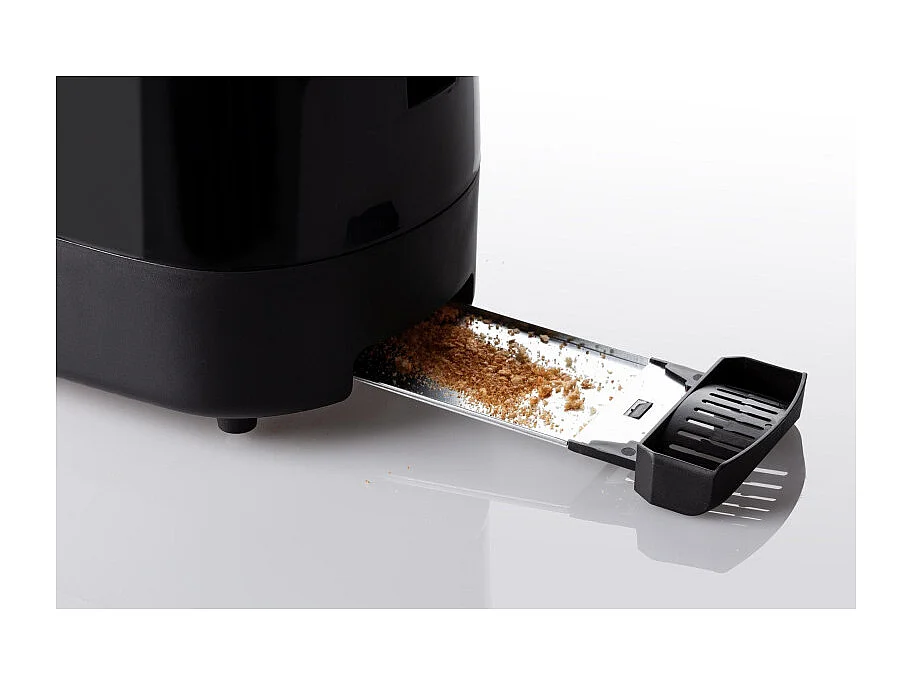 Tostapane con Pinze per 2 fette - 9 Gradi di Doratura - 700 Watt - Nero