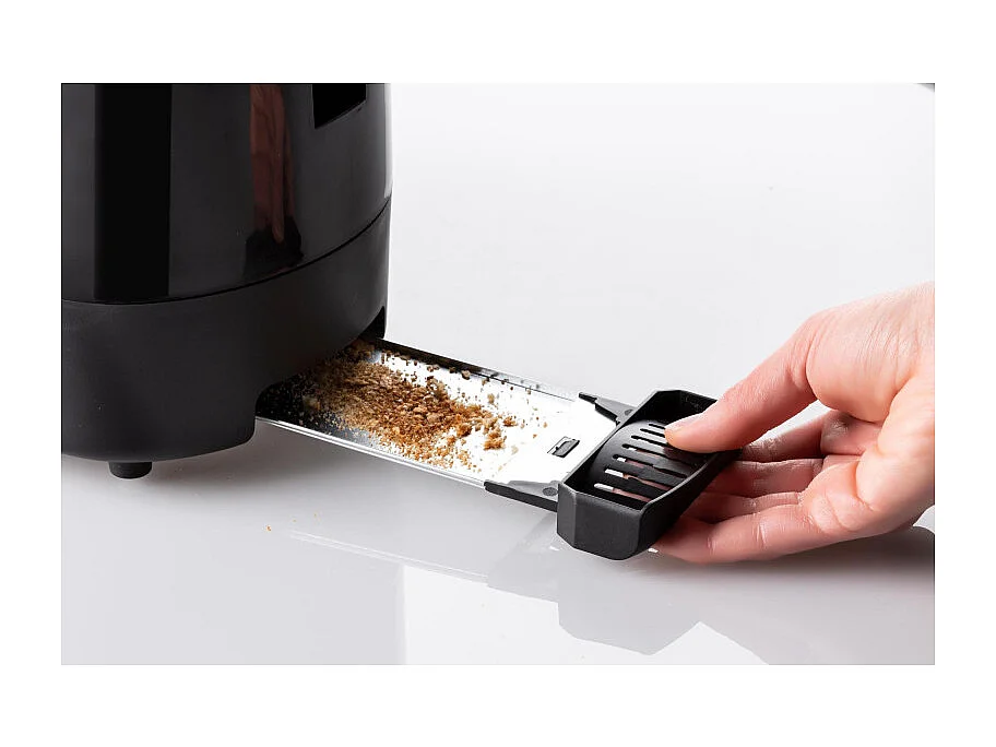 Tostapane con Pinze per 2 fette - 9 Gradi di Doratura - 700 Watt - Nero