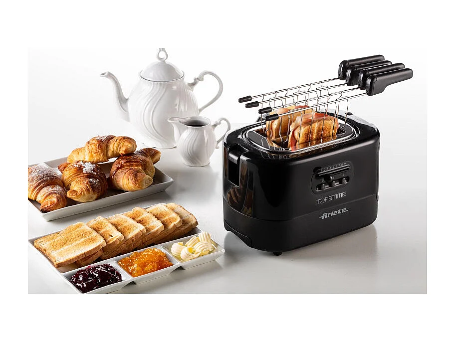 Grille-pain 2 tranches avec pinces Ariete 0159 Noir Puissance 700 W