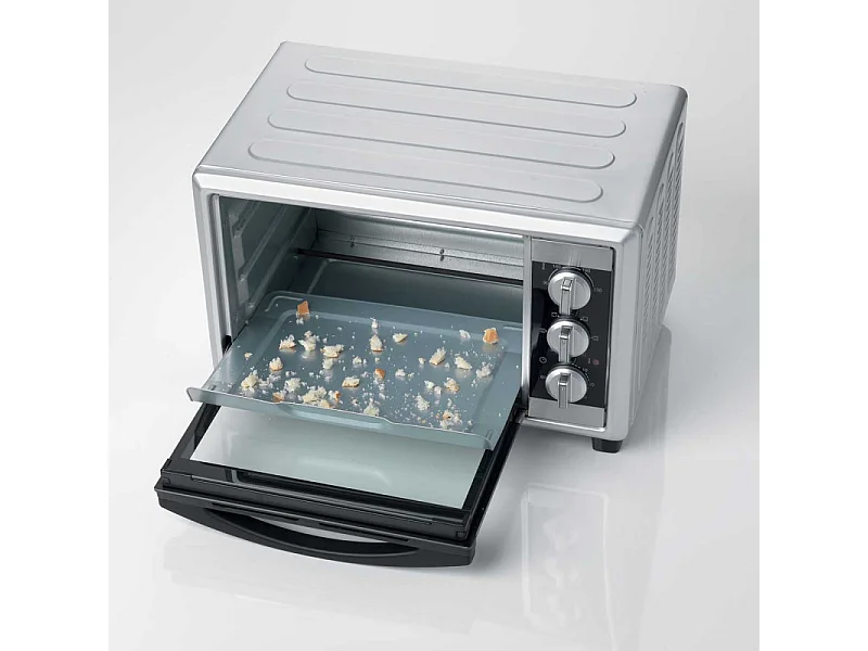 Forno elettrico ventilato 30L - Doppio vetro - Max 230° - 1500W - 6 posizioni cottura - Timer 60min