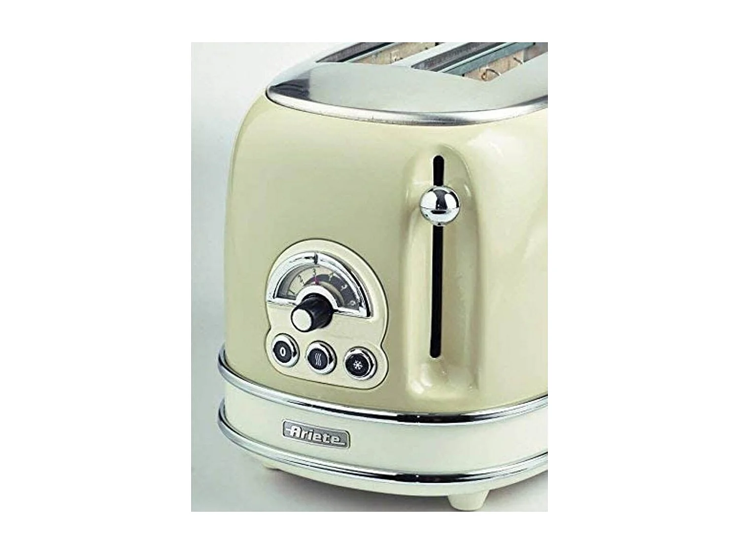 Tostapane Vintage 2 Fette - Con Pinze, 6 Livelli di Tostatura - Acciaio Inox - Beige