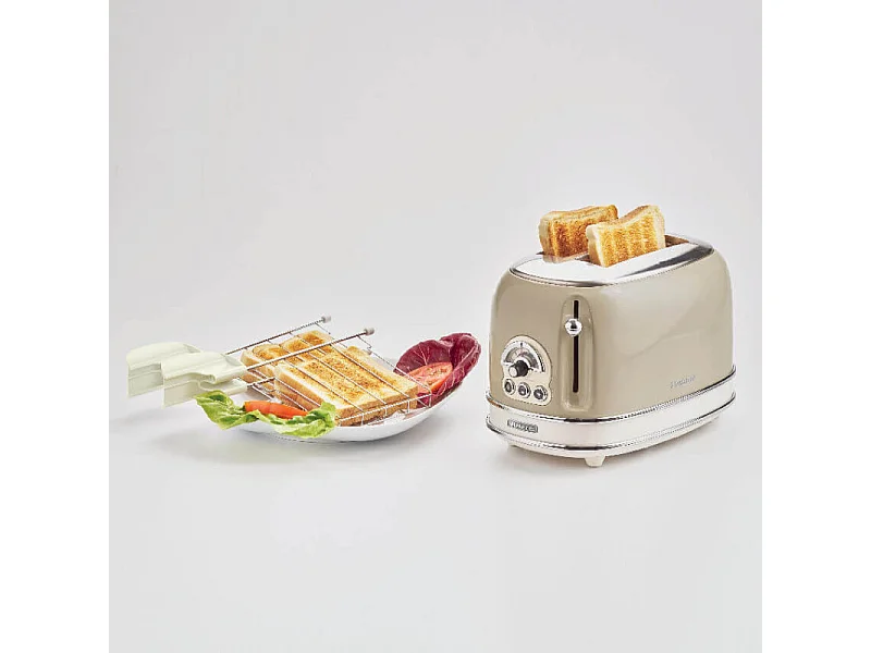 Grille-pain 2 tranches Ariete 155 Vintage Puissance 810 W Beige