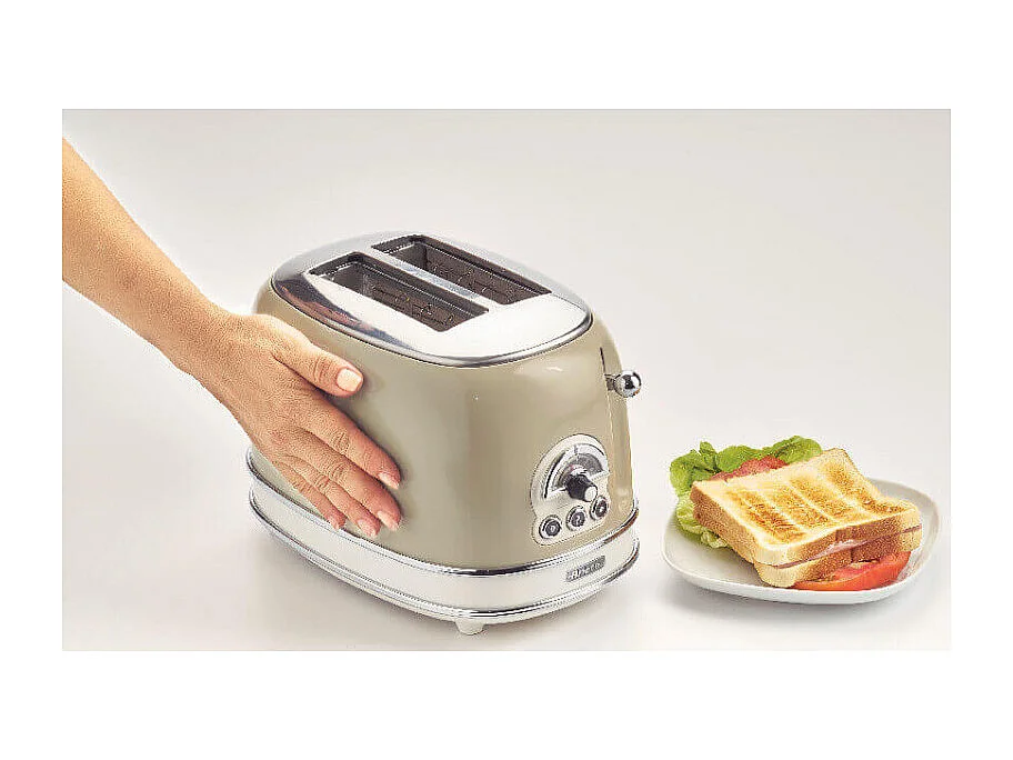 Grille-pain 2 tranches Ariete 155 Vintage Puissance 810 W Beige