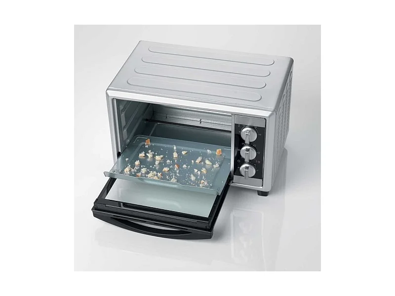 Forno elettrico ventilato 25L - Doppio vetro - Max 230° - 1500W - 6 posizioni cottura - Timer 60min