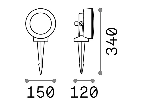 Piantana Modernoa Da Esterno Litio Materie Plastiche Bianco 1 Luce Gx53