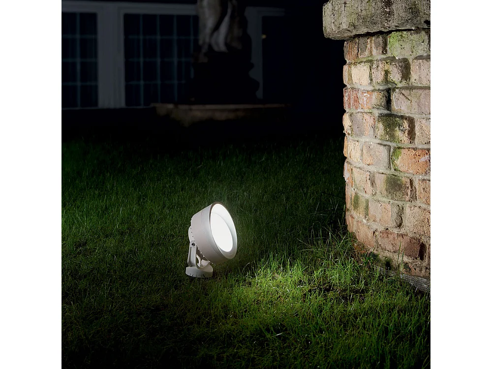 Piantana Modernoa Da Esterno Litio Materie Plastiche Bianco 1 Luce Gx53