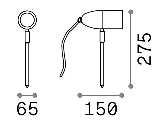 Lampada Da Esterno Moderno Inside Alluminio Antracite 1 Luce G9 3W 3000K