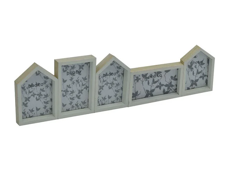 Portafoto muro lucia casette multiplo 5p cm 60x16,5x3