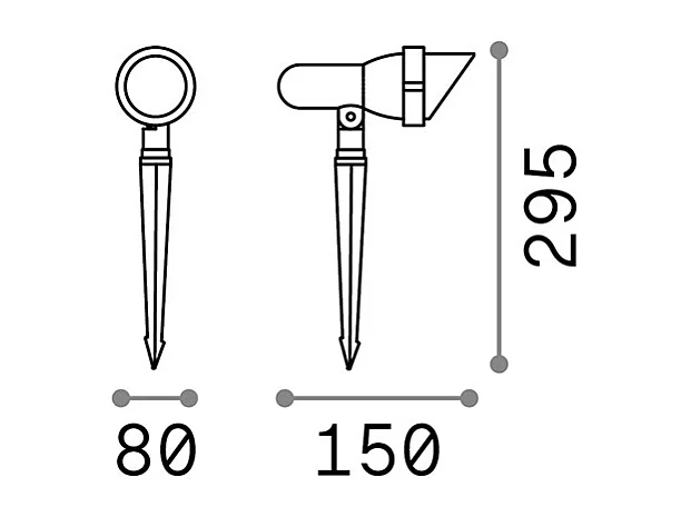 Piantana Moderna Da Esterno Terra Alluminio Antracite 1 Luce Gu10