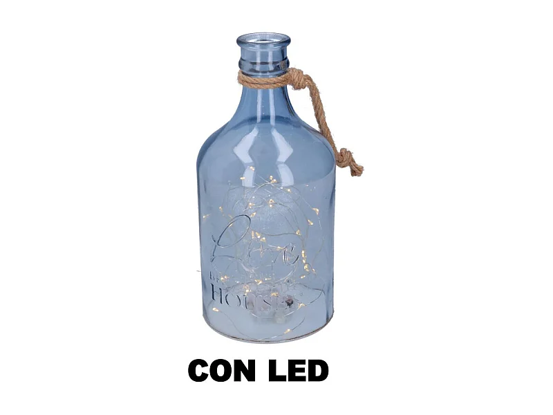 Bottiglia vetro led cm ø14,5h30