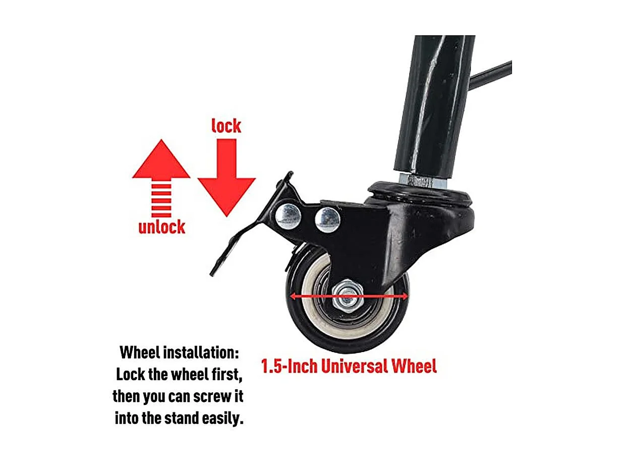 Base albero metallo con ruote cm 66