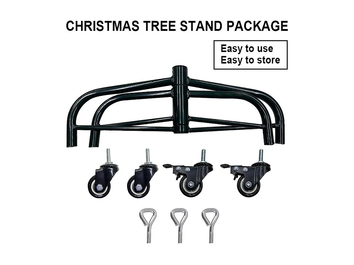 Base albero metallo con ruote cm 66