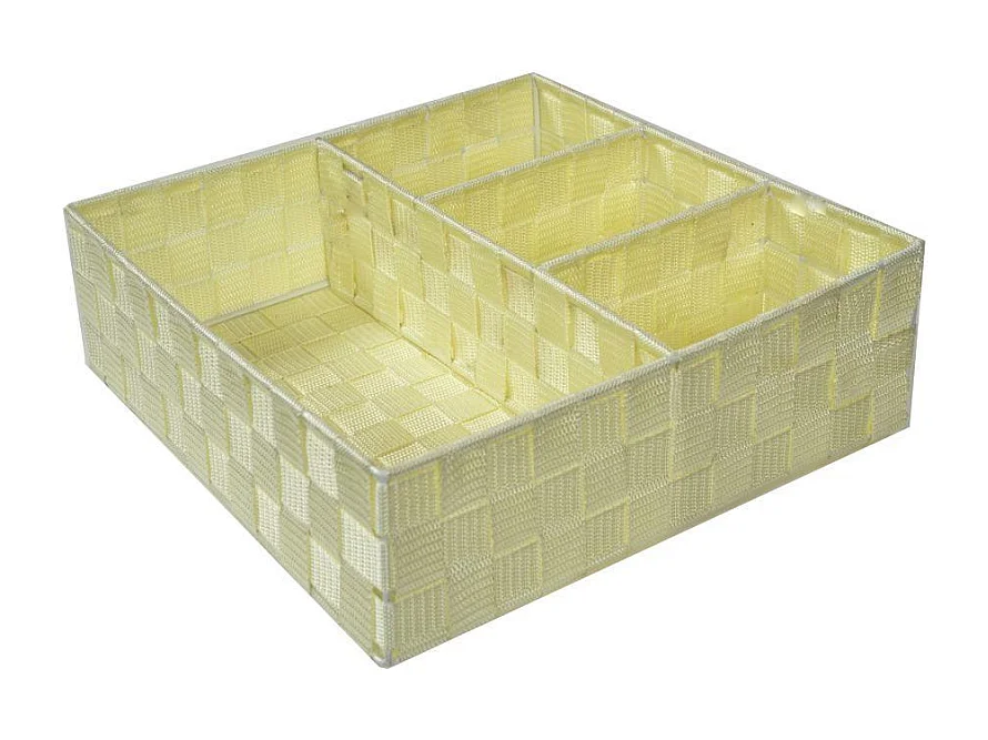 Cassetto poliestere crema quadro cm 32x32h10