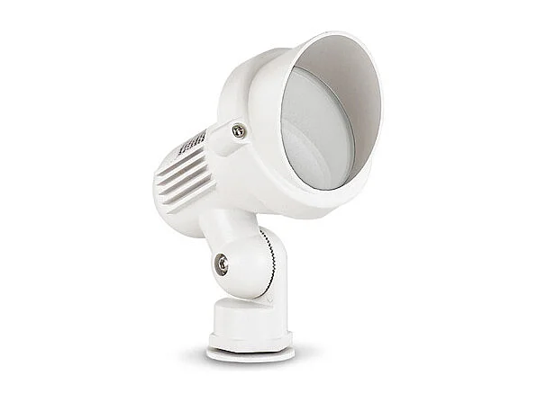 Piantana Moderna Da Esterno Terra Alluminio Bianco 1 Luce Gu10