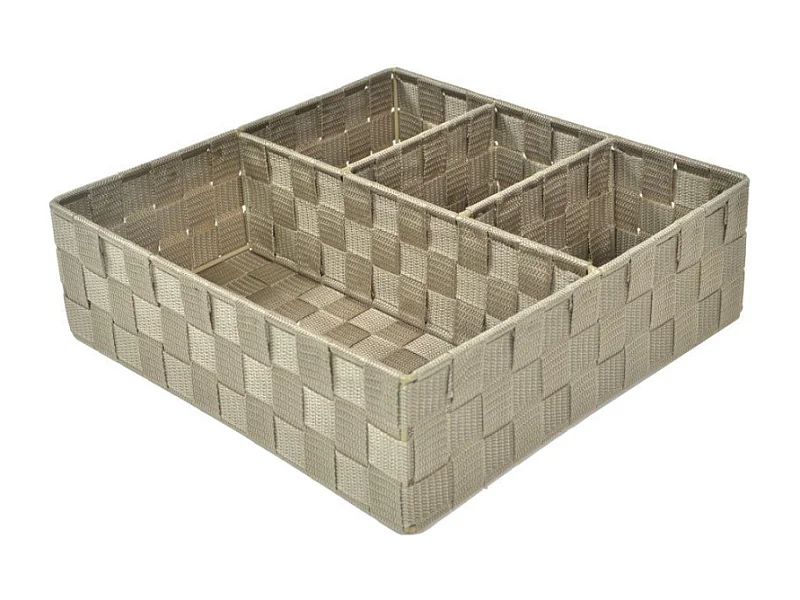 Cassetto poliestere tortora quadro cm 32x32h10