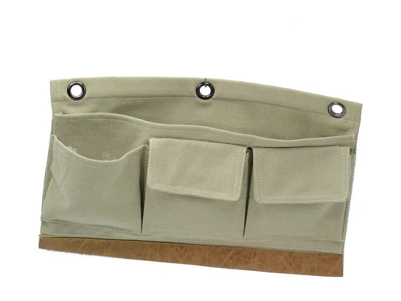 Portatutto tessuto crema 3 tasche cm38xh24,5x5