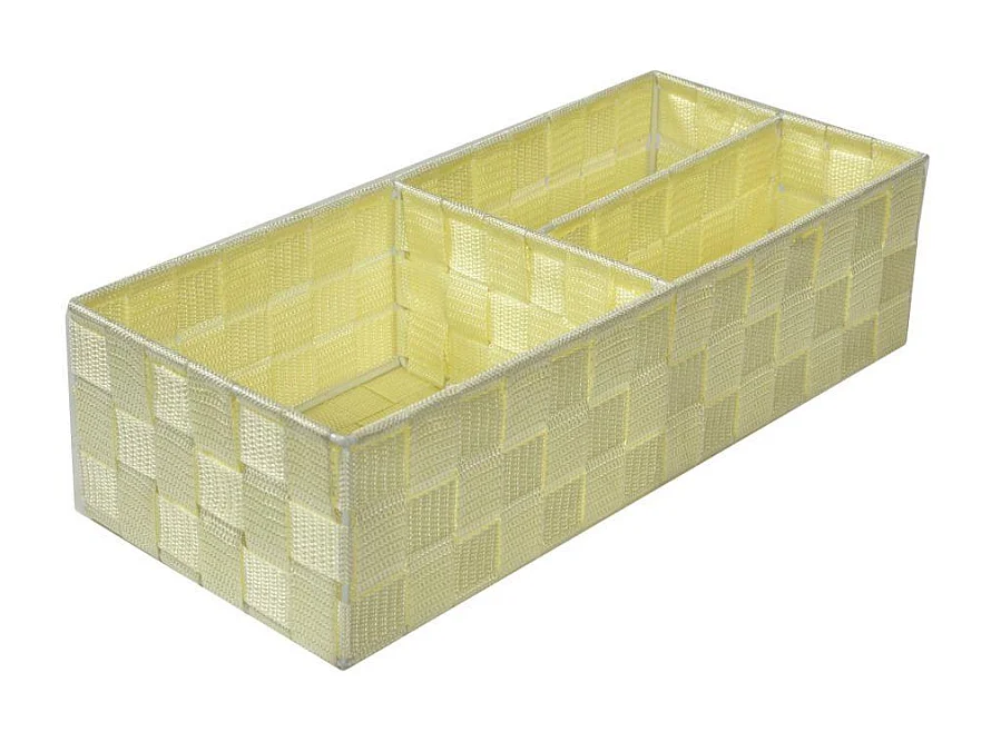 Cassetto poliestere crema 3 scomparti cm37x17h10