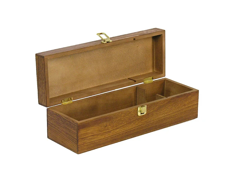 Cassetta portabottiglia noce chiaro 1 posto cm 36x12h11