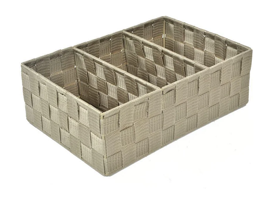 Cassetto poliestere tortora 3 scomparticm31x21h10