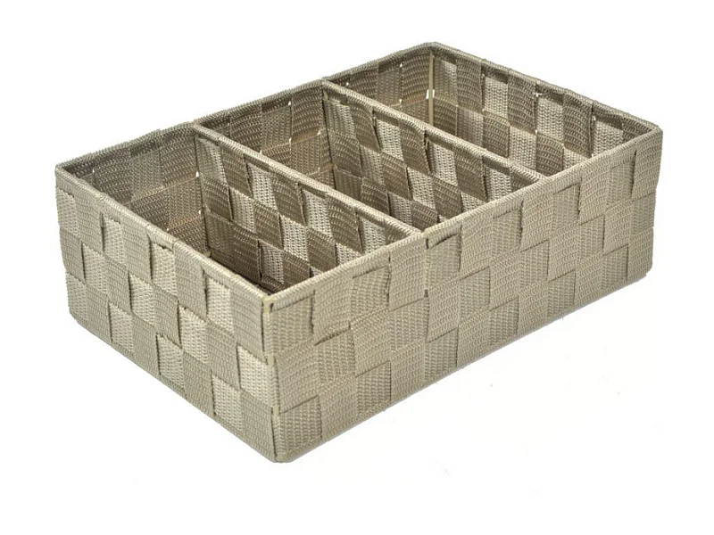 Cassetto poliestere tortora 3 scomparticm31x21h10