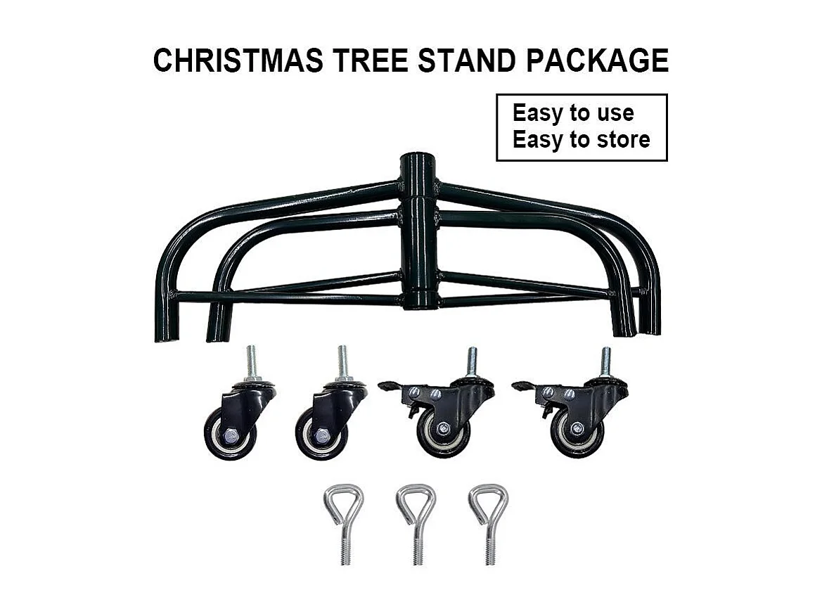 Base albero metallo con ruote cm 73