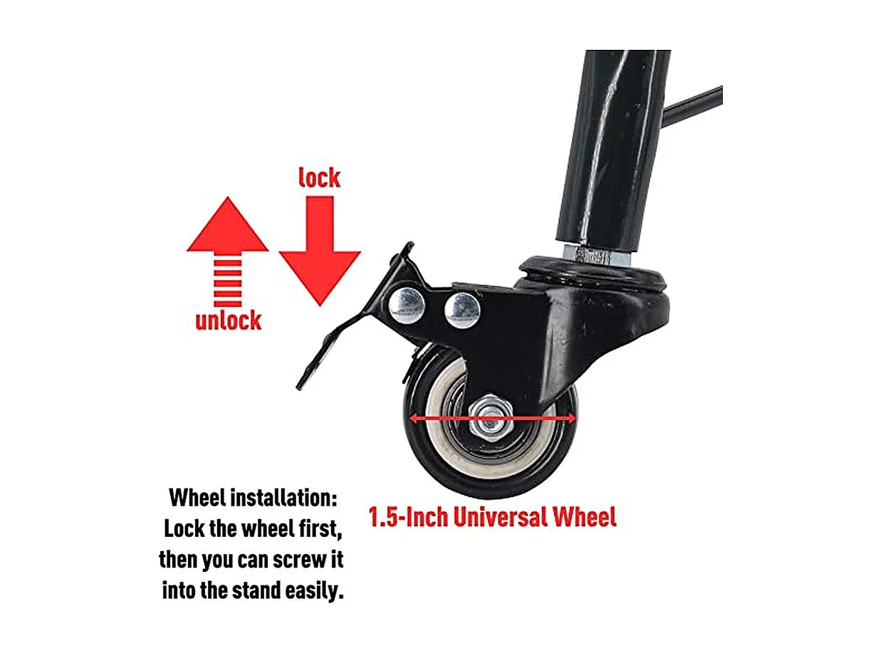 Base albero metallo con ruote cm 73