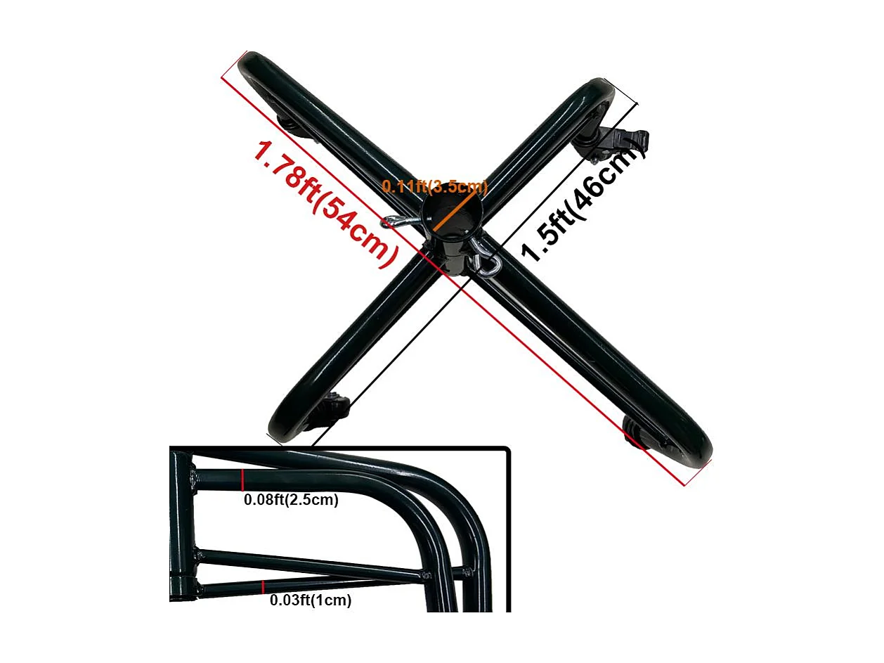 Base albero metallo con ruote cm 73