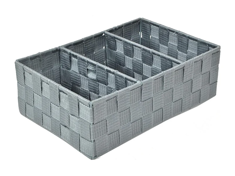 Cassetto poliestere grigio 3 scomparti cm31x21h10