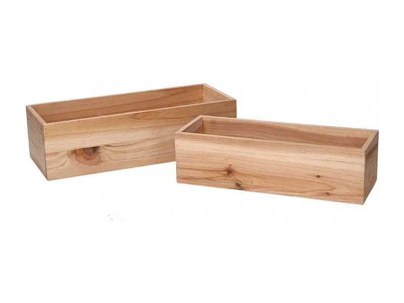 Cassetto legno 1-2 naturale rettangolare cm 32x13h9