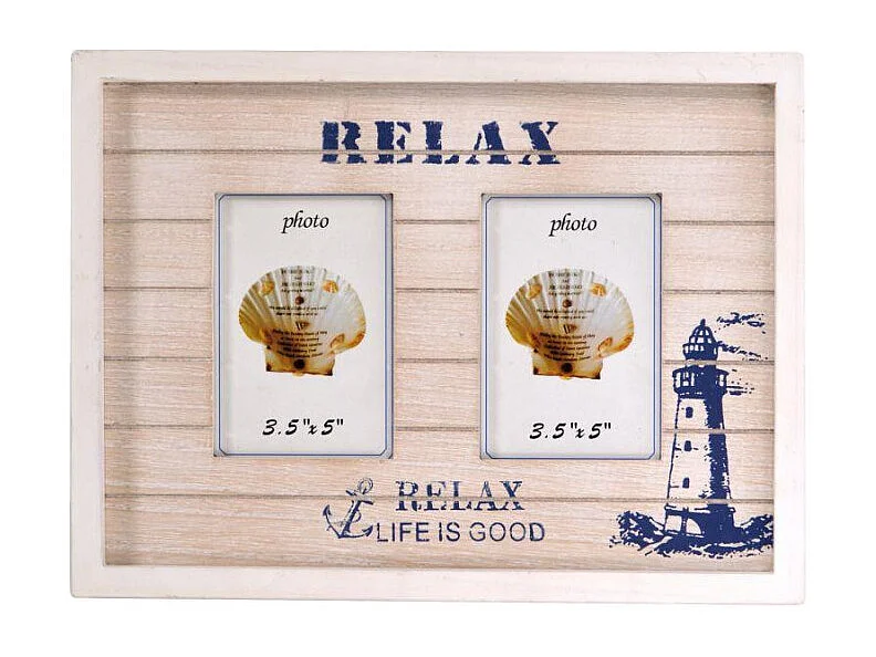 Portafoto mare muro beige multiplo 2p cm 32x2h23,5