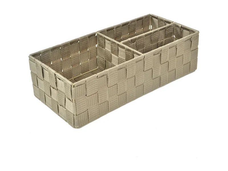 Cassetto poliestere tortora 3 scomparticm37x17h10