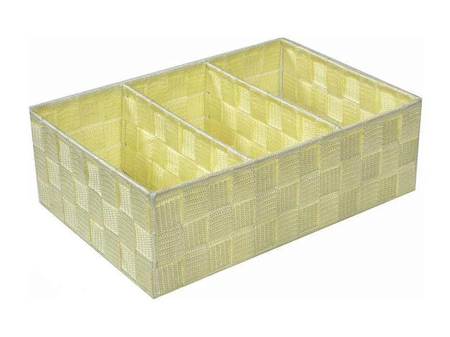 Cassetto poliestere crema 3 scomparti cm31x21h10
