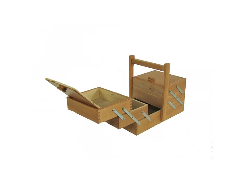 Portalavoro n.12 noce cm 34xh18/29,5x20 legno di faggio made in italy