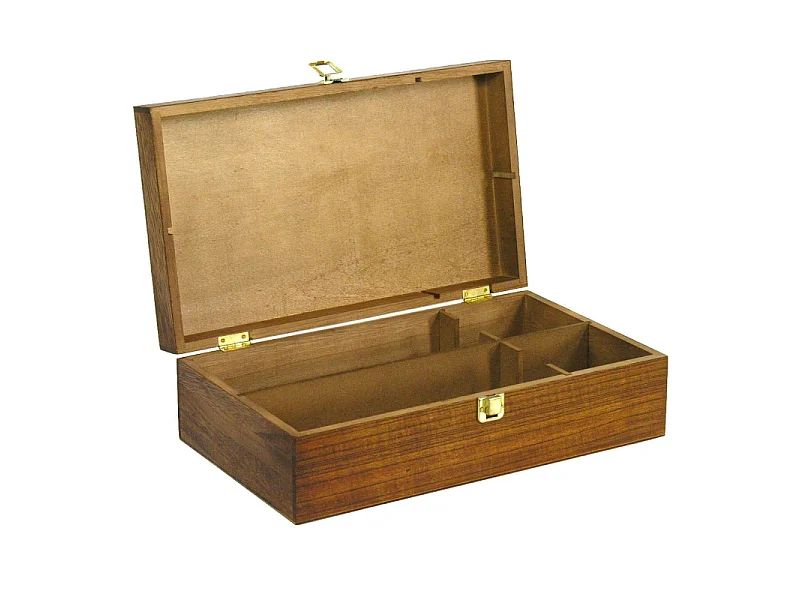 Cassetta portabottiglie noce chiaro 2 posti cm 36x21h11