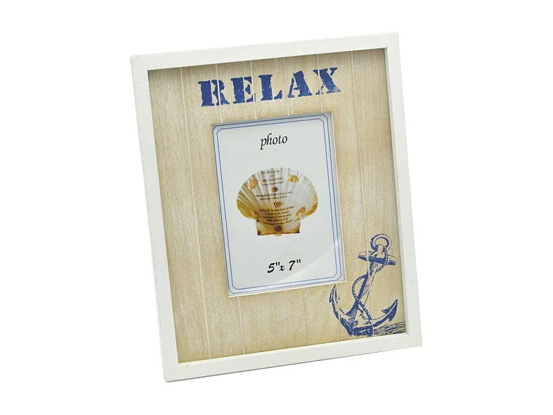 Portafoto mare da tavolo beige rettangolare cm 25x2,5h30,5