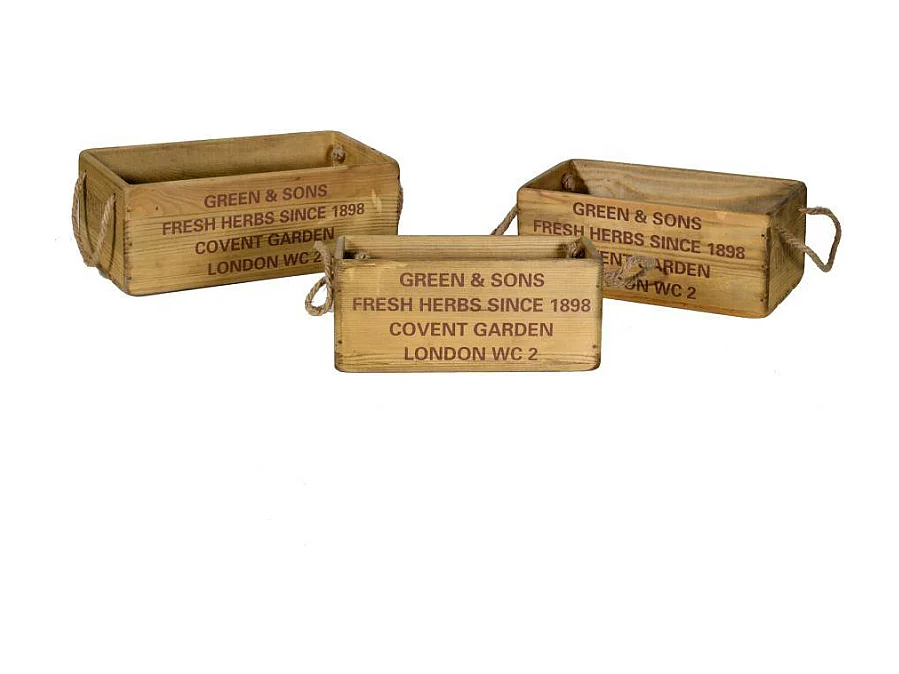 Cassetto legno 1-3 rusty corner rettangolare cm 40,5x21h15