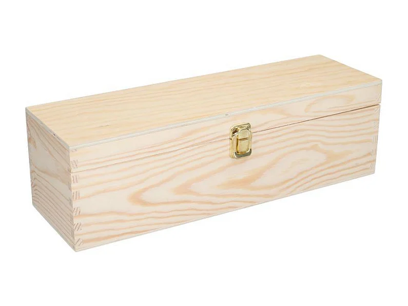 Cassetta portabottiglie vino legno naturale 1 bottiglia champagne cm 38x13h12