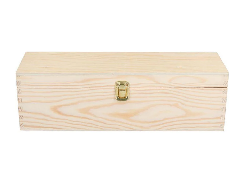 Cassetta portabottiglie vino legno naturale 1 bottiglia champagne cm 38x13h12