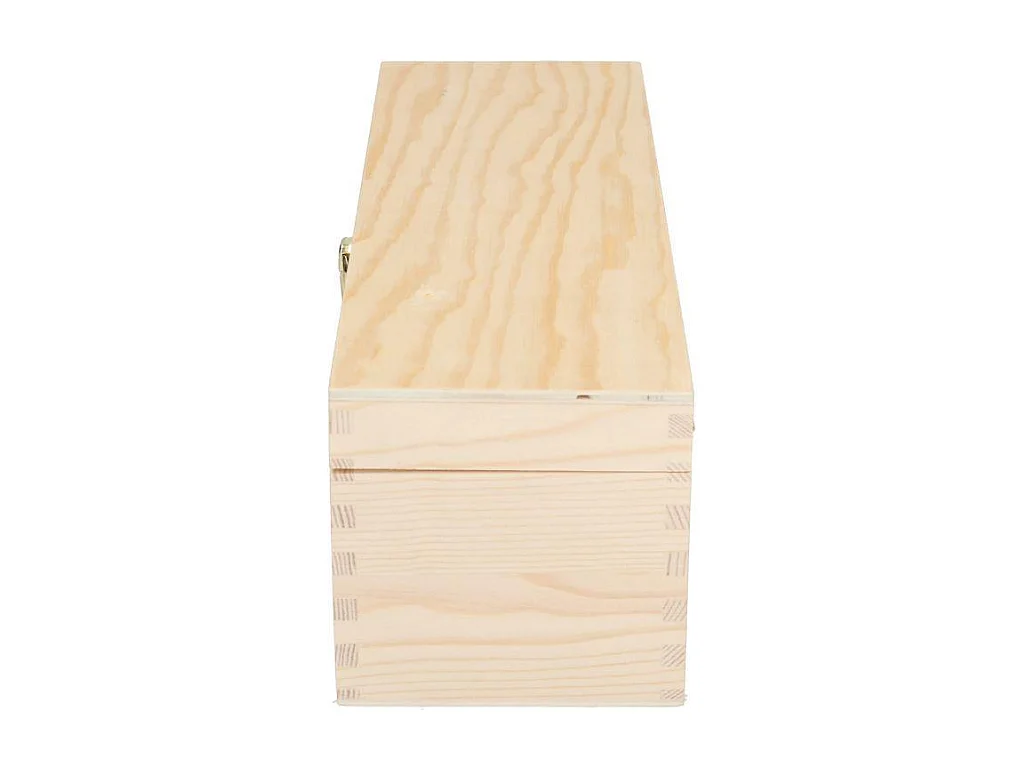 Cassetta portabottiglie vino legno naturale 1 bottiglia champagne cm 38x13h12