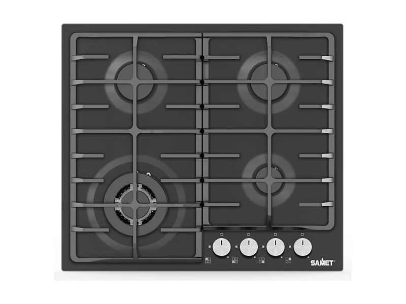 Piano cottura ad incasso New Vesuvio 60 cm 4 fuochi colore antracite Samet