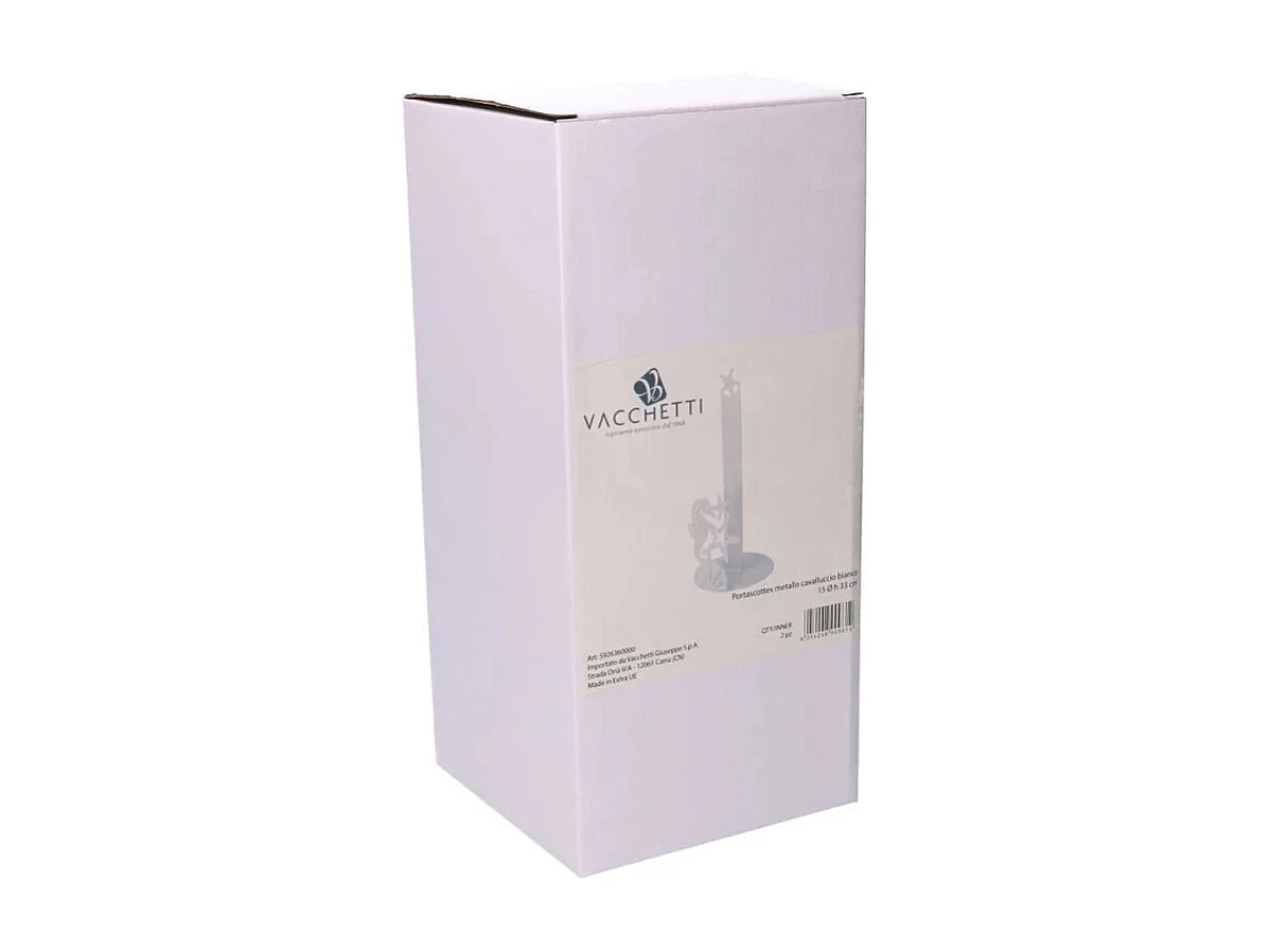 Portascottex metallo cavalluccio biancotondo cm ø15h33