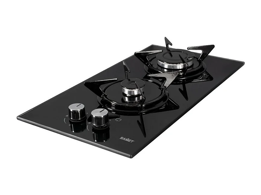 Samet Piano cottura vetro Antek 30 nero 2 bruciatori
