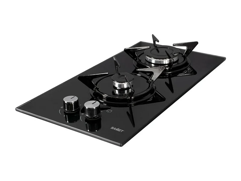 Samet Piano cottura vetro Antek 30 nero 2 bruciatori