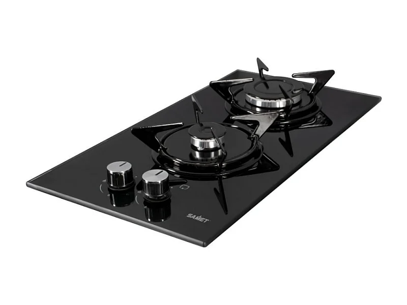 Samet Piano cottura vetro Antek 30 nero 2 bruciatori