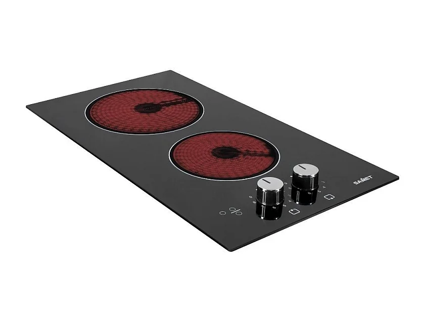Samet Piano cottura Antek vetroceramica elettrico nero 2 zone